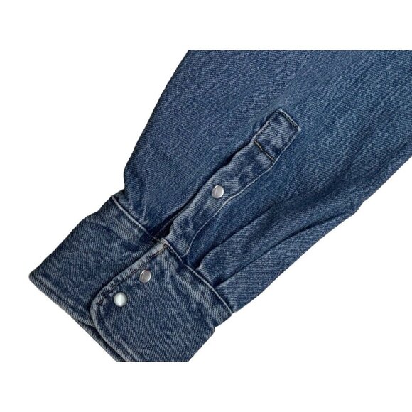 Levi’s Men’s Blue Denim White Snap Pearl Button Down Long Shirt Size 2XL NEW - Picture 4 of 7